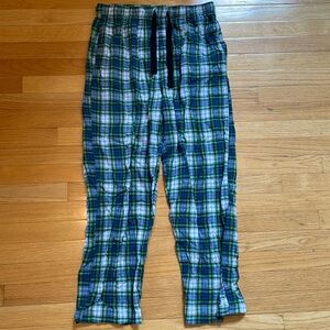Large light green blue white and yellow pajama pants